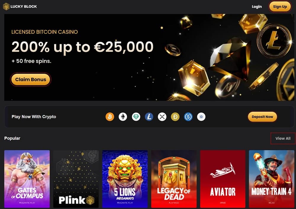 Lucky Block – Secure crypto casino for Nigeria online casinos real money gaming.